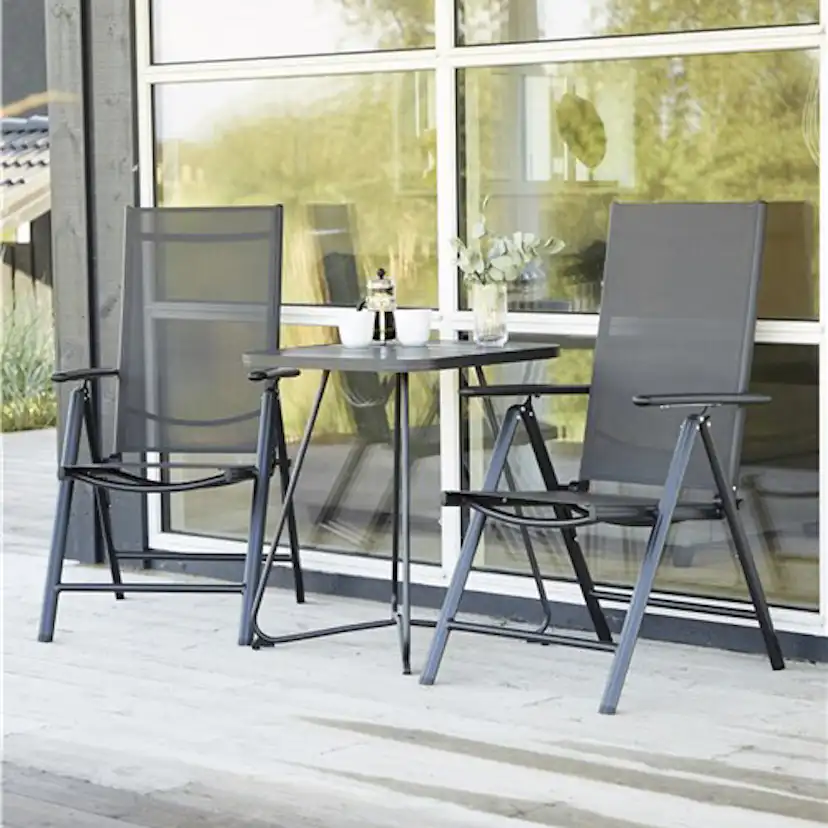 Positionsstol Outfit Hopfällbar & Ställbar Trädgårdsstol i Aluminium/Textil