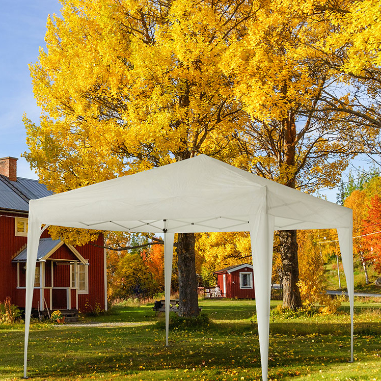 Partytält Landskap Skugga Ihopfällbart 3x3 m Vit - Metall/Polyester