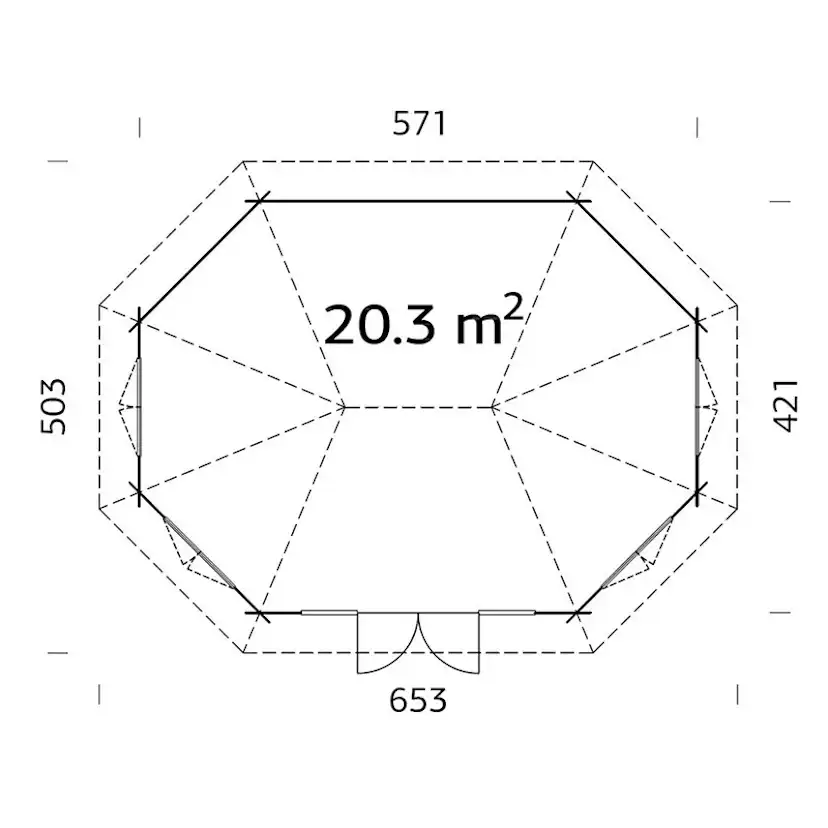 Lusthus Palmako Hanna 20,3 m2