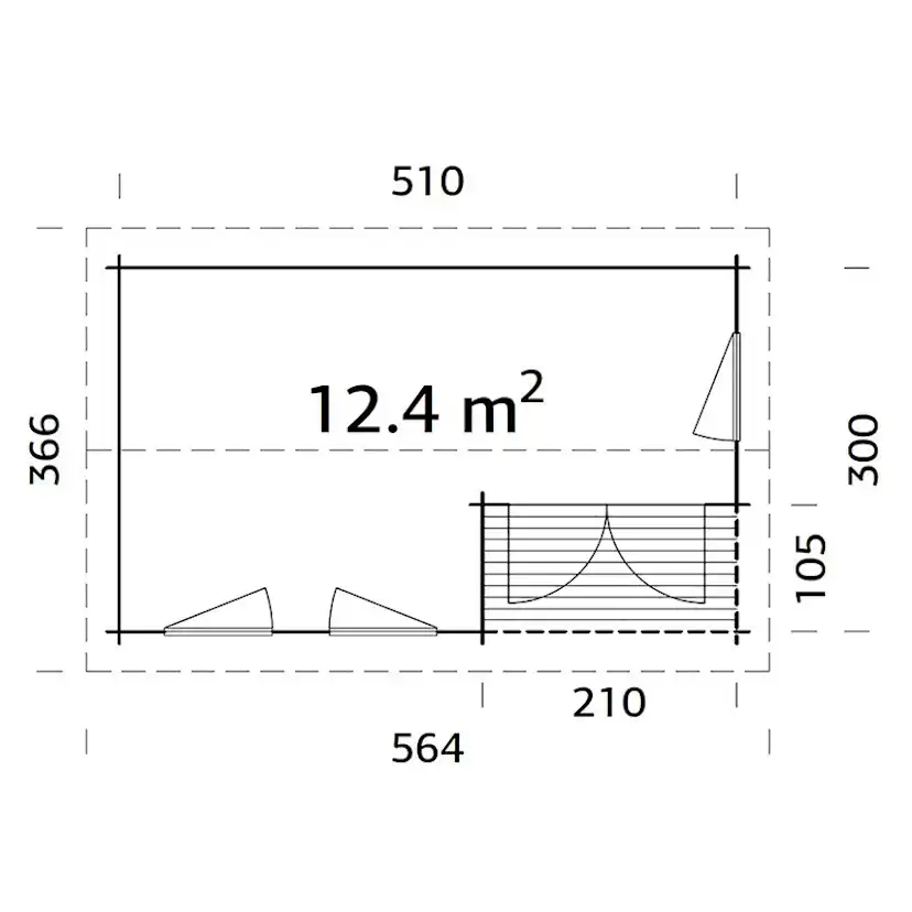 Stuga Palmako Susanna 12,4 m2