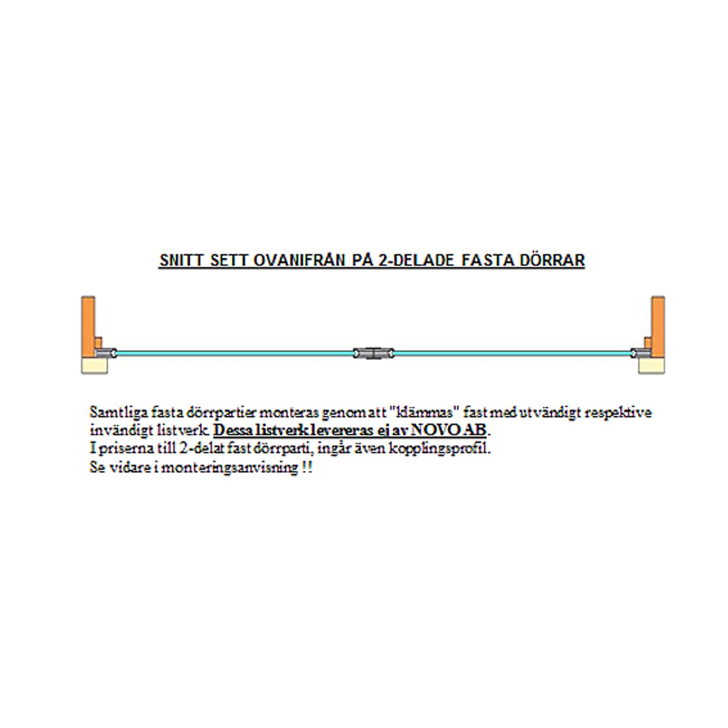 Fast Väggparti Novoroom Ultra 2-Delat
