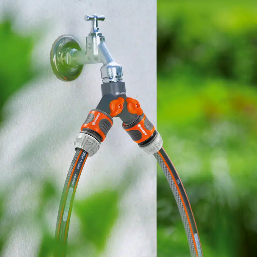 2-vägskran Gardena Inkl. Adapter
