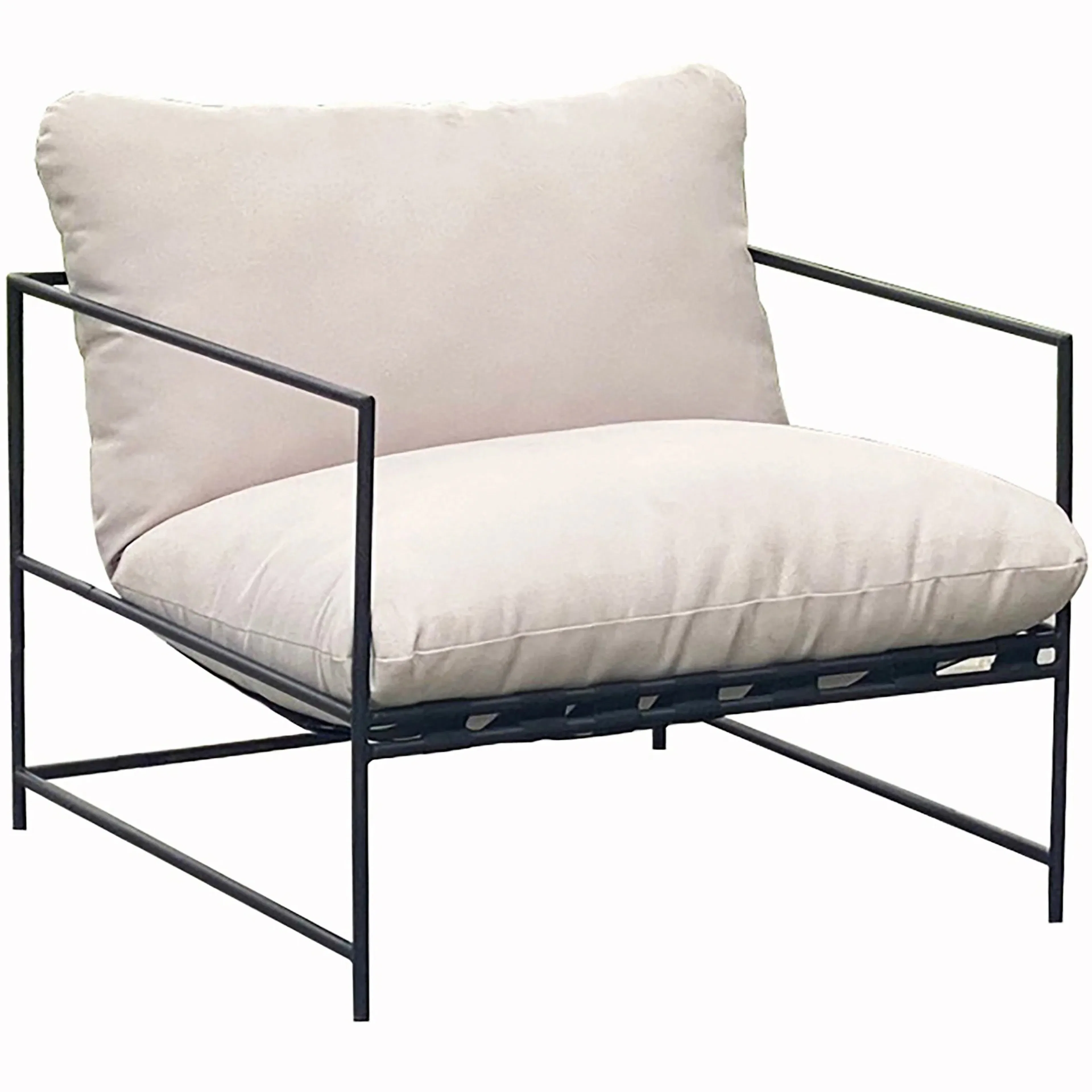 Loungefåtölj Lyfco Fårö Utomhusfåtölj i Svart Stål med Dyna