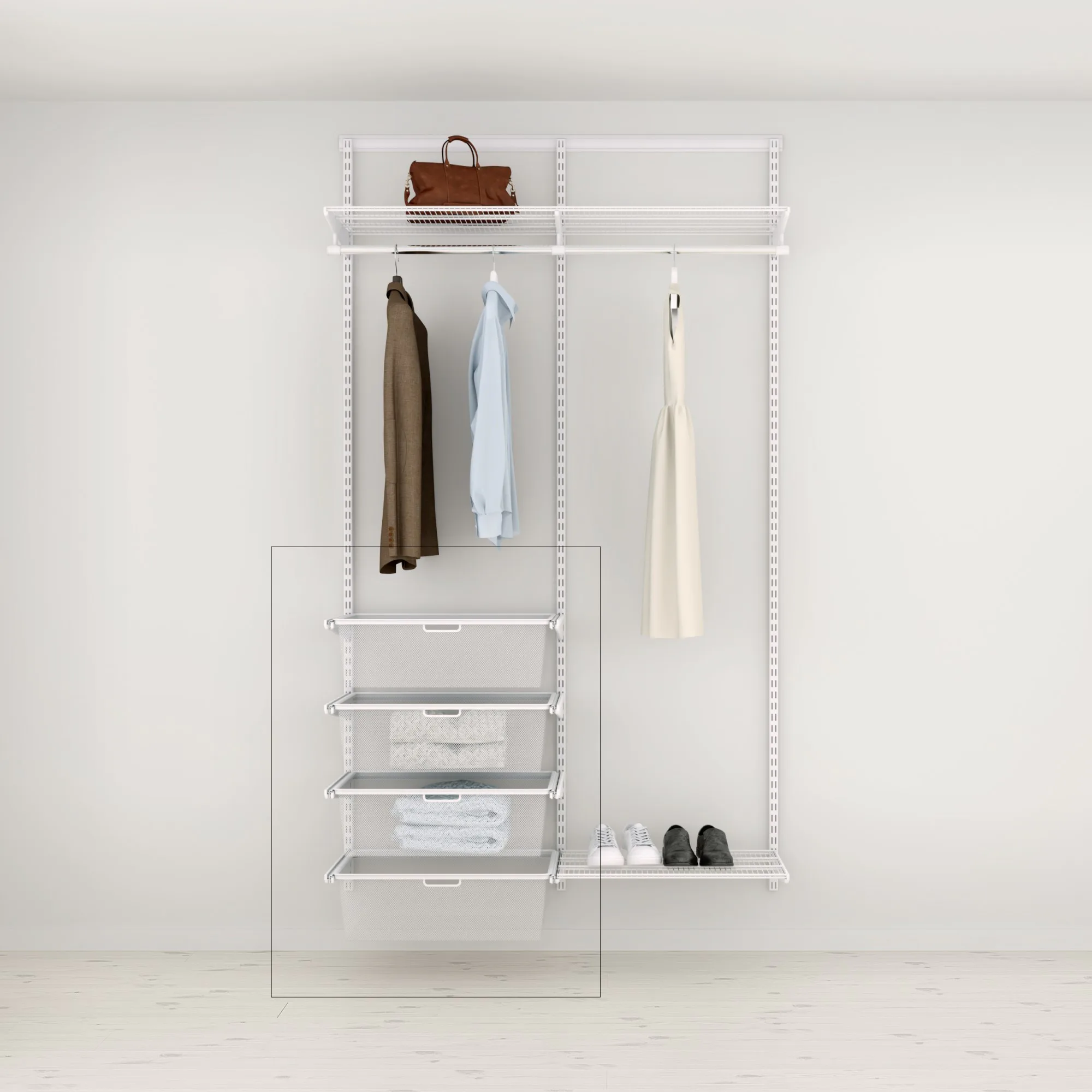 Tilläggslösning Elfa Ready Solution 60.2 Vit B: 607 mm