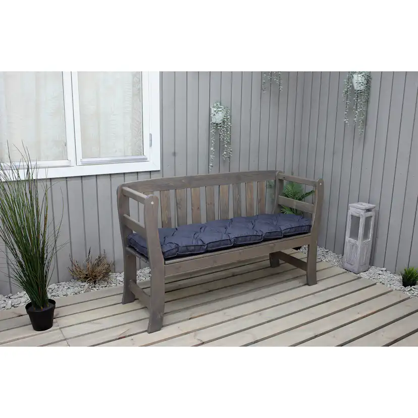 Sittdyna Baltic Garden Rosenborg 130cm Svart Polyester/Bomull för Trädgårdssoffa