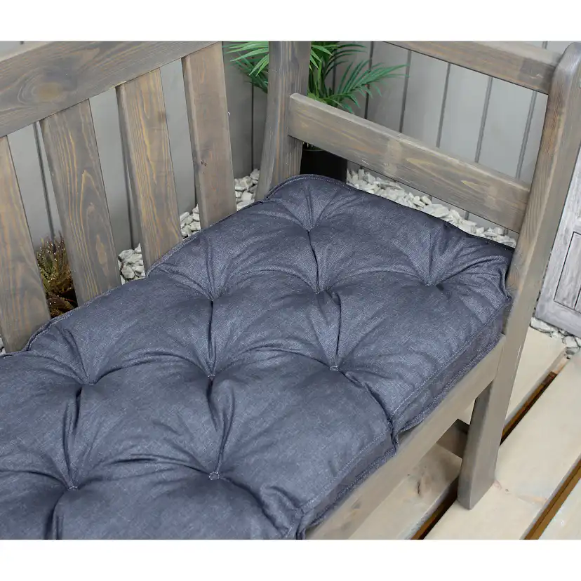 Sittdyna Baltic Garden Rosenborg 130cm Svart Polyester/Bomull för Trädgårdssoffa