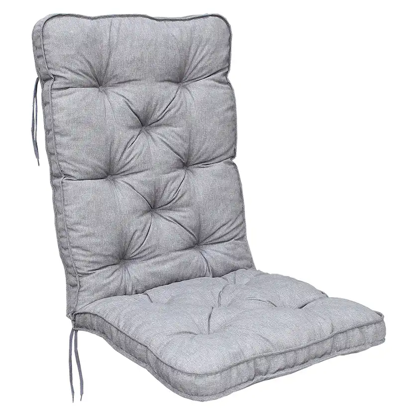 Sittdyna Baltic Garden Malmö Dynset till Trädgårdsfåtölj med Hög Rygg Grå