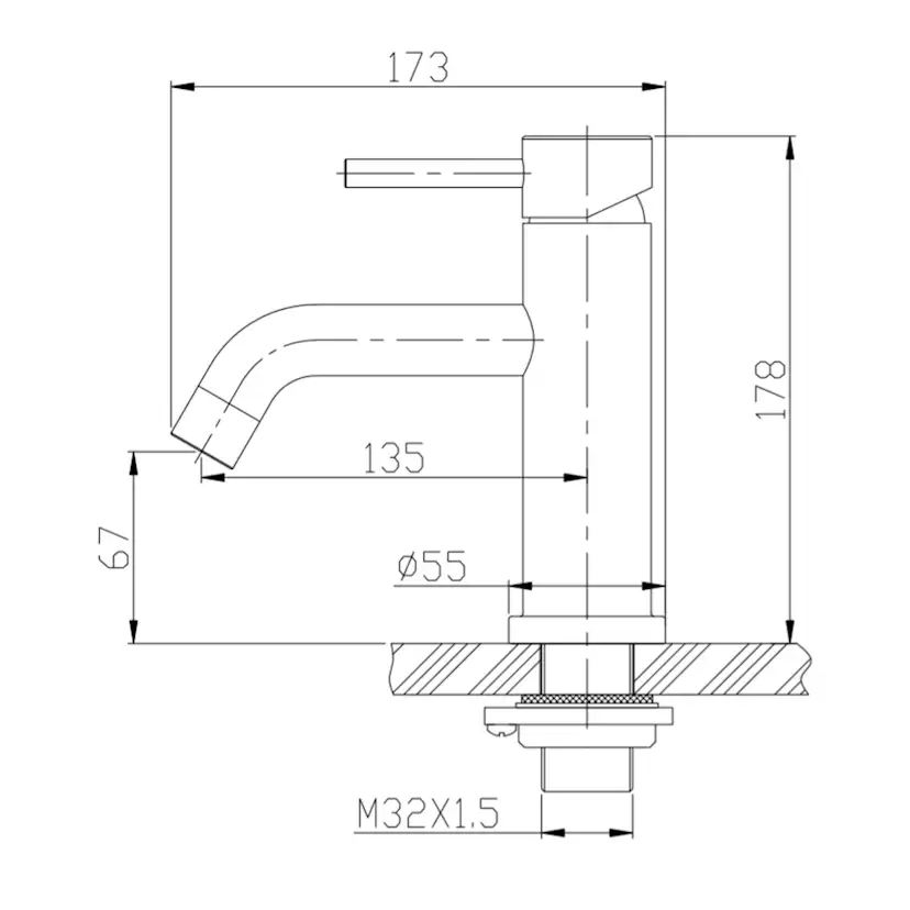 Tvättställsblandare Strand Stainless Godhem 2001