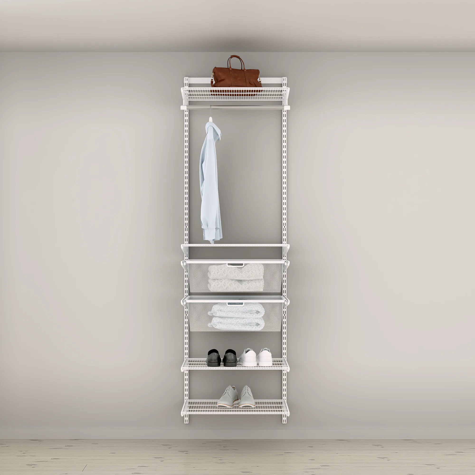 Garderobslösning Elfa Ready Solution Classic 2 Vit B: 607 mm