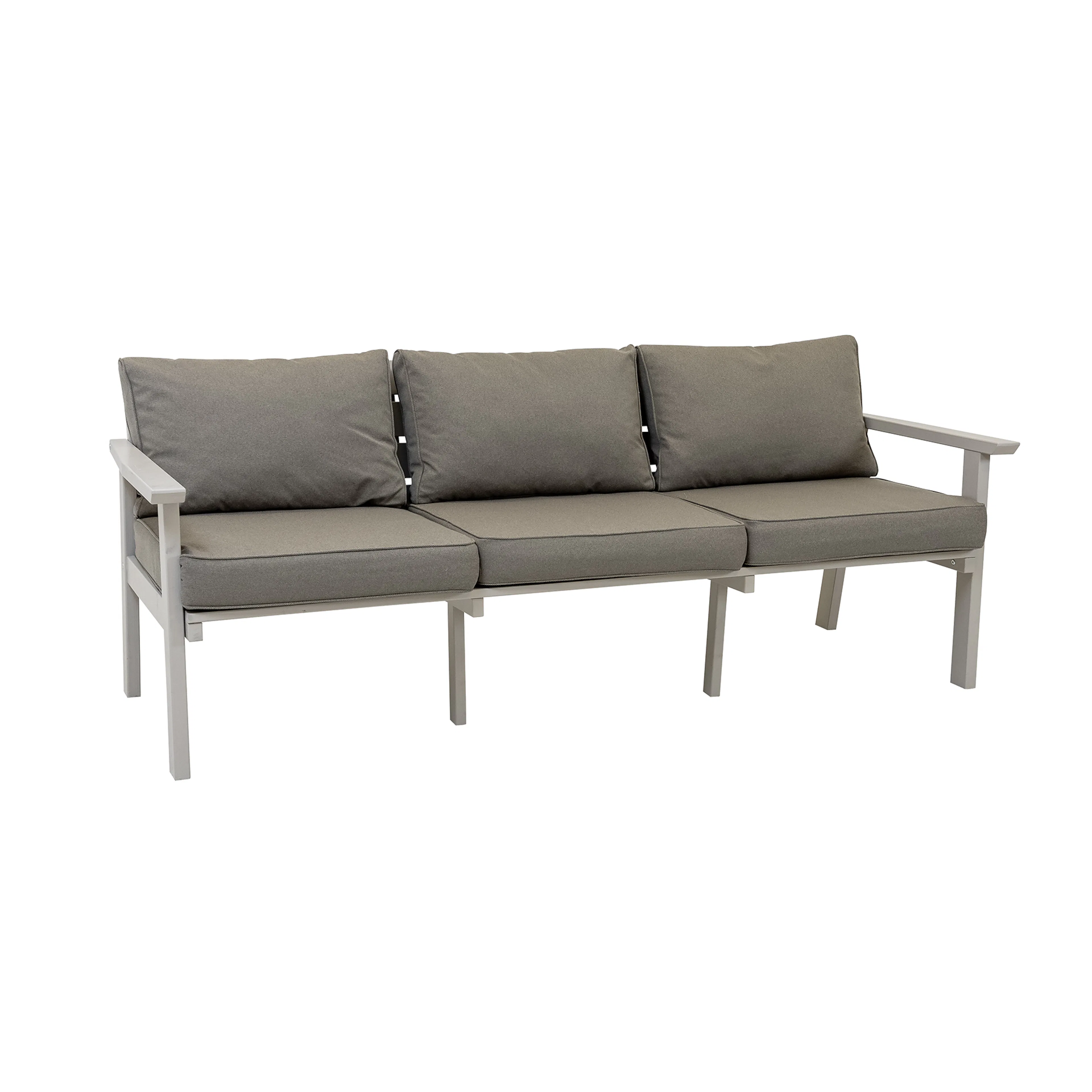 Loungesoffa Utomhus Eden Wood Ransvik 3-sits inkl Dynor Greige Svensk Norrlandsfuru FSC