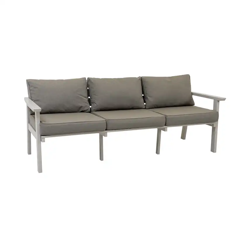 Loungesoffa Utomhus Eden Wood Ransvik 3-sits inkl Dynor Greige Svensk Norrlandsfuru FSC