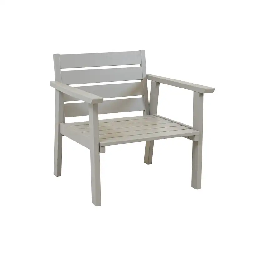 Träfåtölj ute Eden Wood Ransvik inkl Dynor Greige