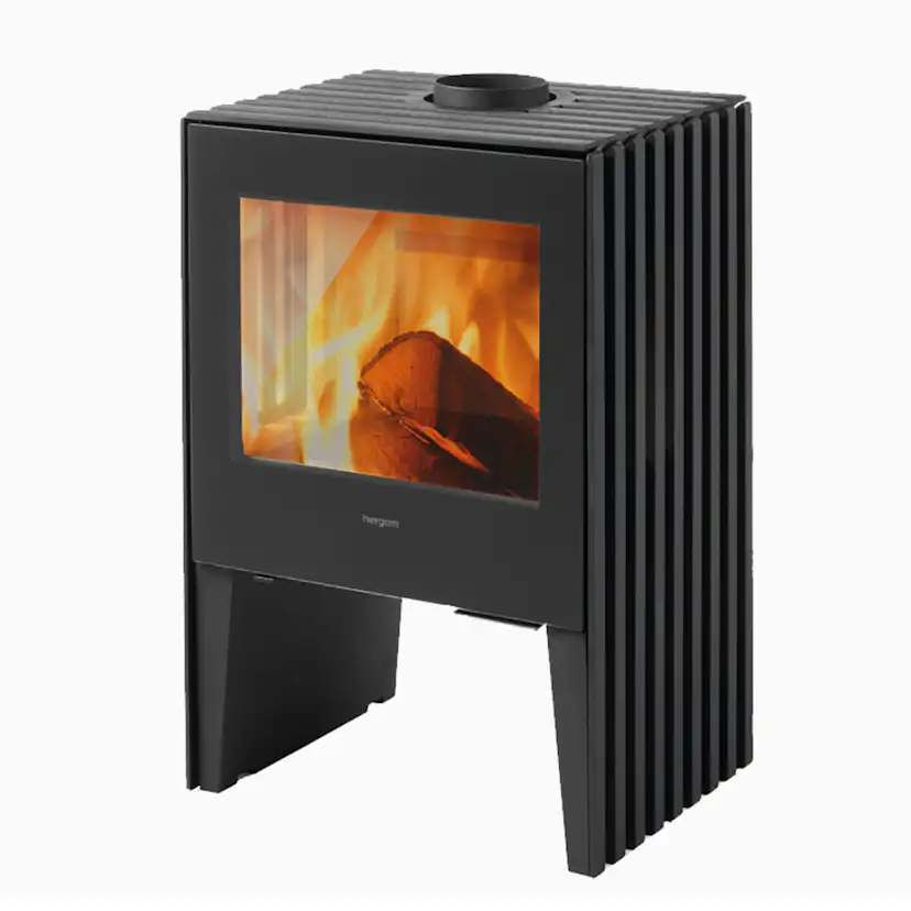 Braskamin Hergom Glance med sidoglas