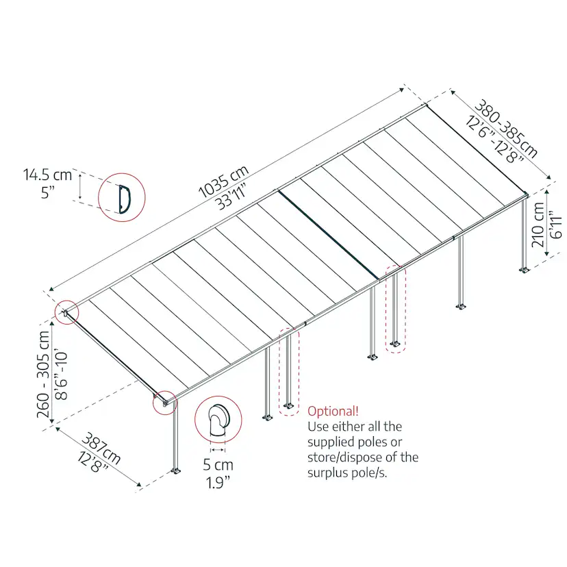 Terrasstak Canopia By Palram Feria 4 x 10,31