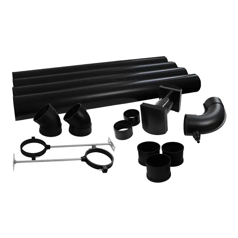 Ventilationssats Separett Nova Ø110 mm svart