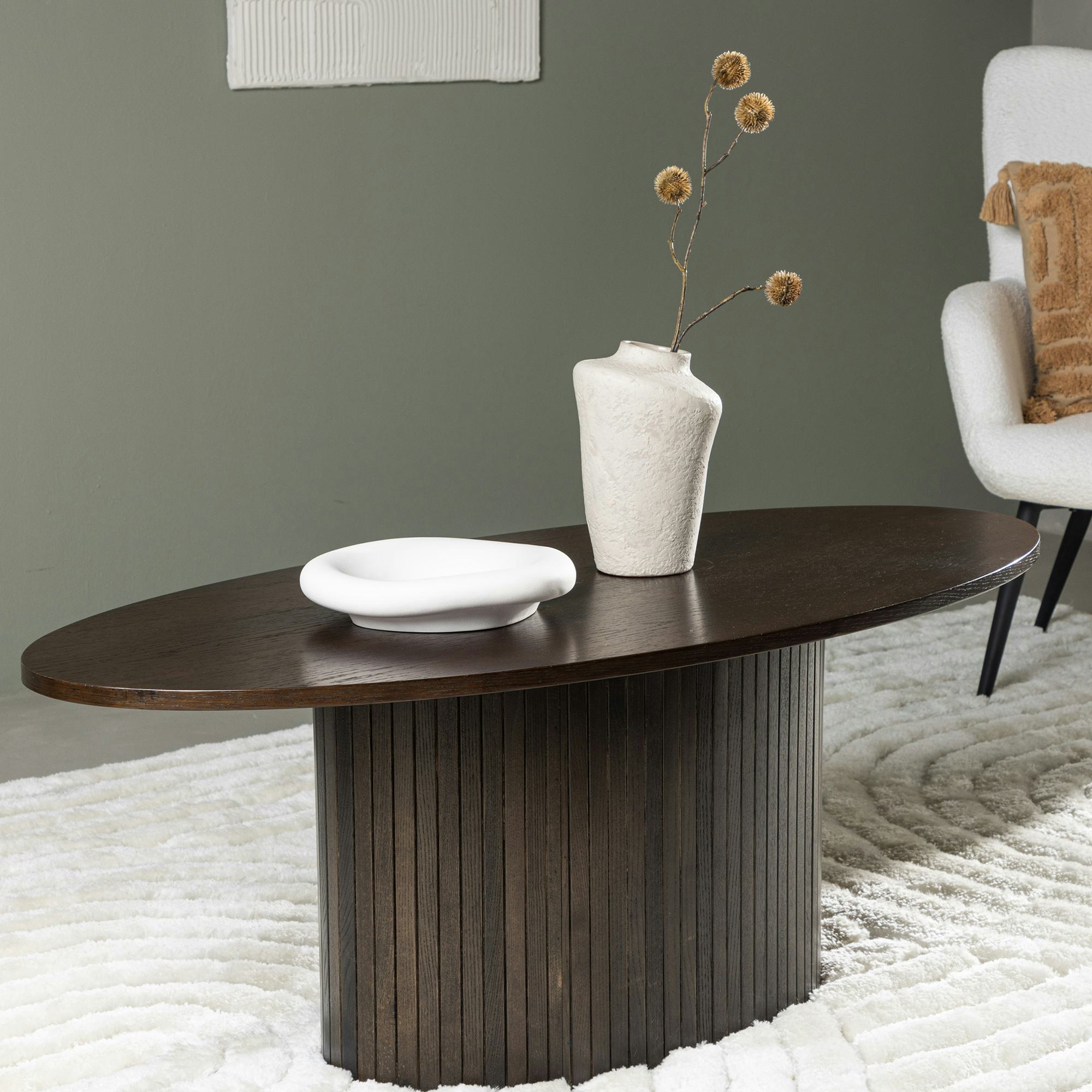 Soffbord Venture Home Bianca Mörkbrun Ovalt Vardagsrumsbord