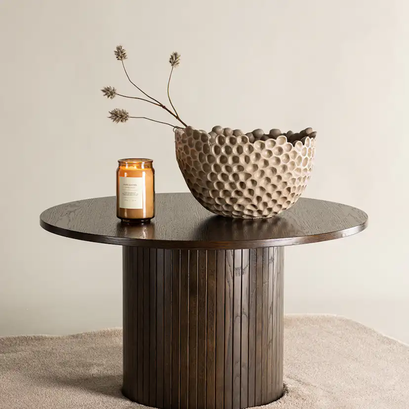 Soffbord Venture Home Bianca Mörkbrun Runt Vardagsrumsbord Ø80cm