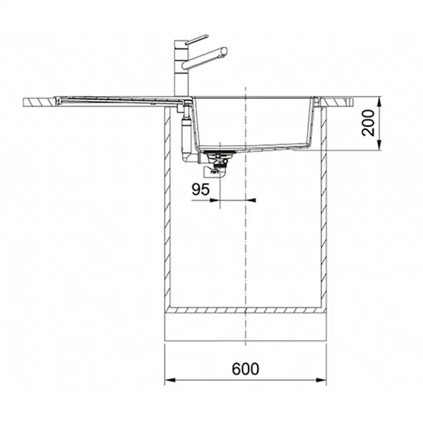 Diskho Franke Sirius S2D 611-100 - Stöttåligt & Värmemtåligt Material