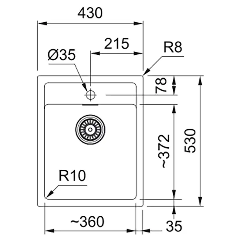Diskho Franke Sirius SID 610-40 TH - Stöttåligt & Värmemtåligt Material