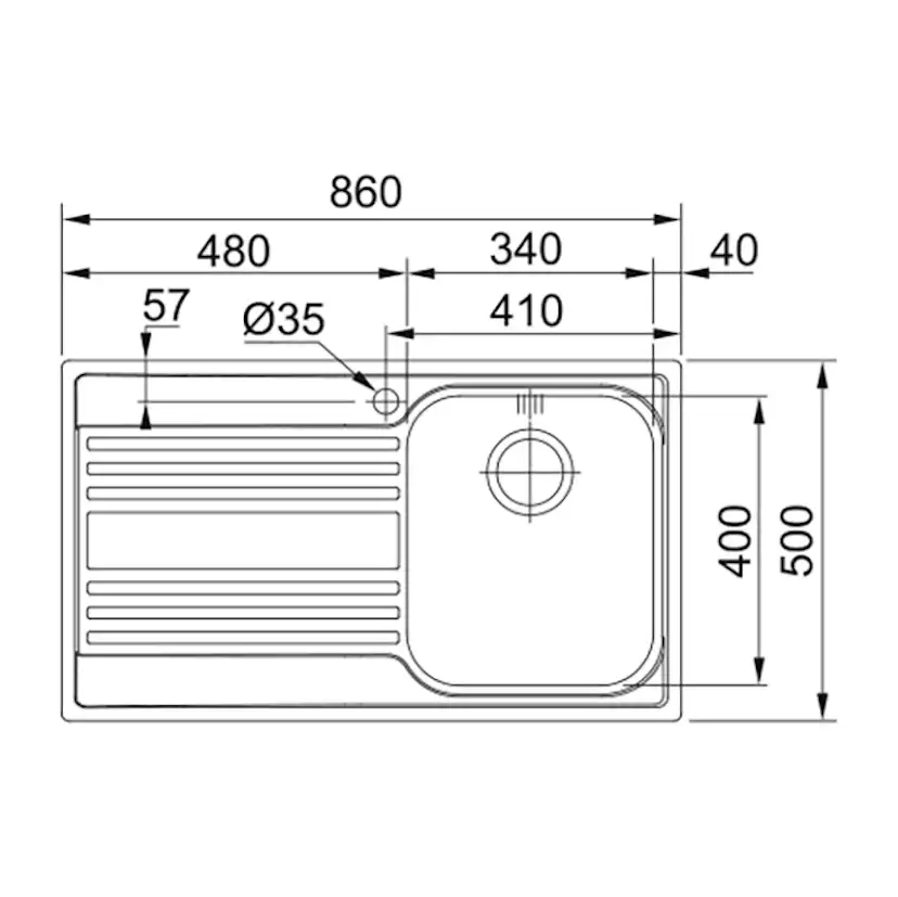 Diskho Franke Rapid RPX 611 Rostfritt Stål