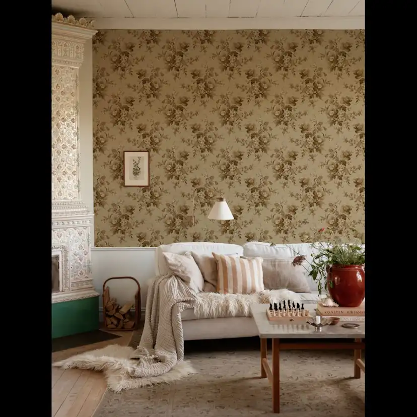 Tapet Duro Ingeborg Classic Mönstrad Tapet Gammalsvenska Papper
