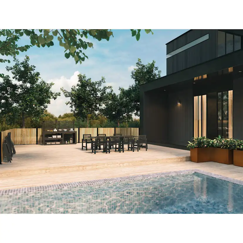 Staketstolpe Jabo Donsö 70x70mm Svart