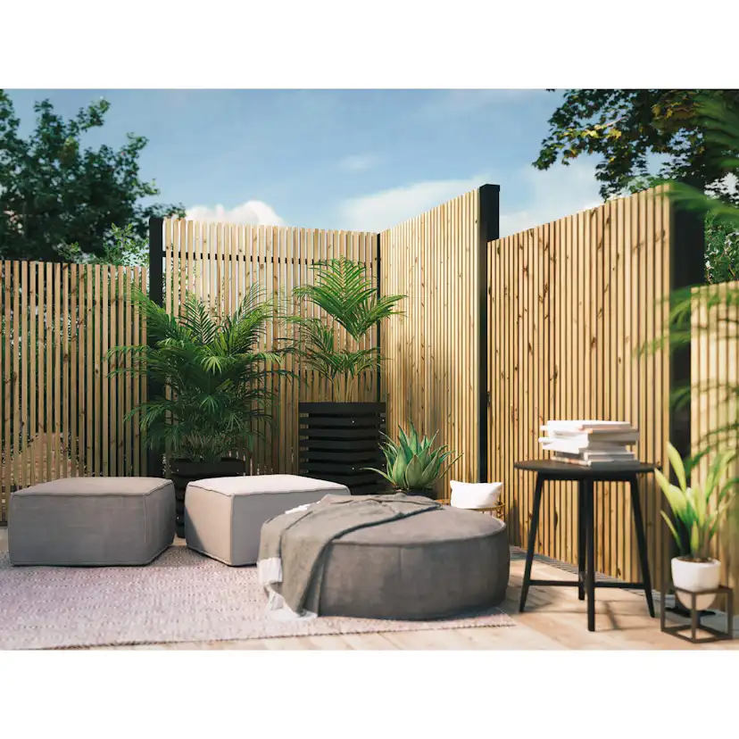 Staketstolpe Jabo Donsö 70x70mm Svart