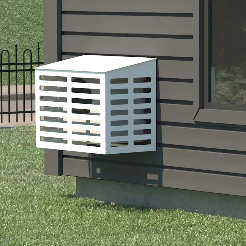 Värmepumpskydd Skotte Garden Förgalvad Vit Plåt