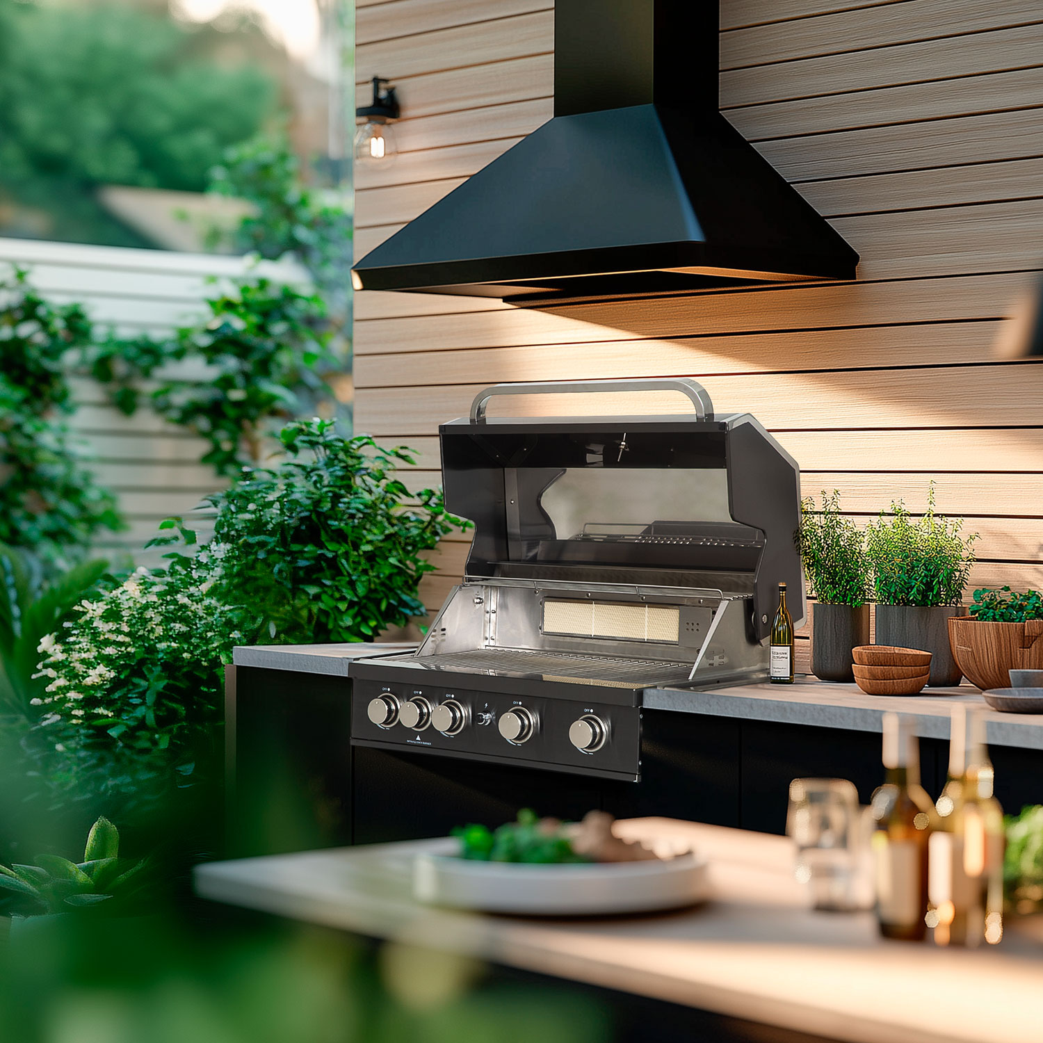 Inbyggnadsgrill Mustang Black Pearl 4