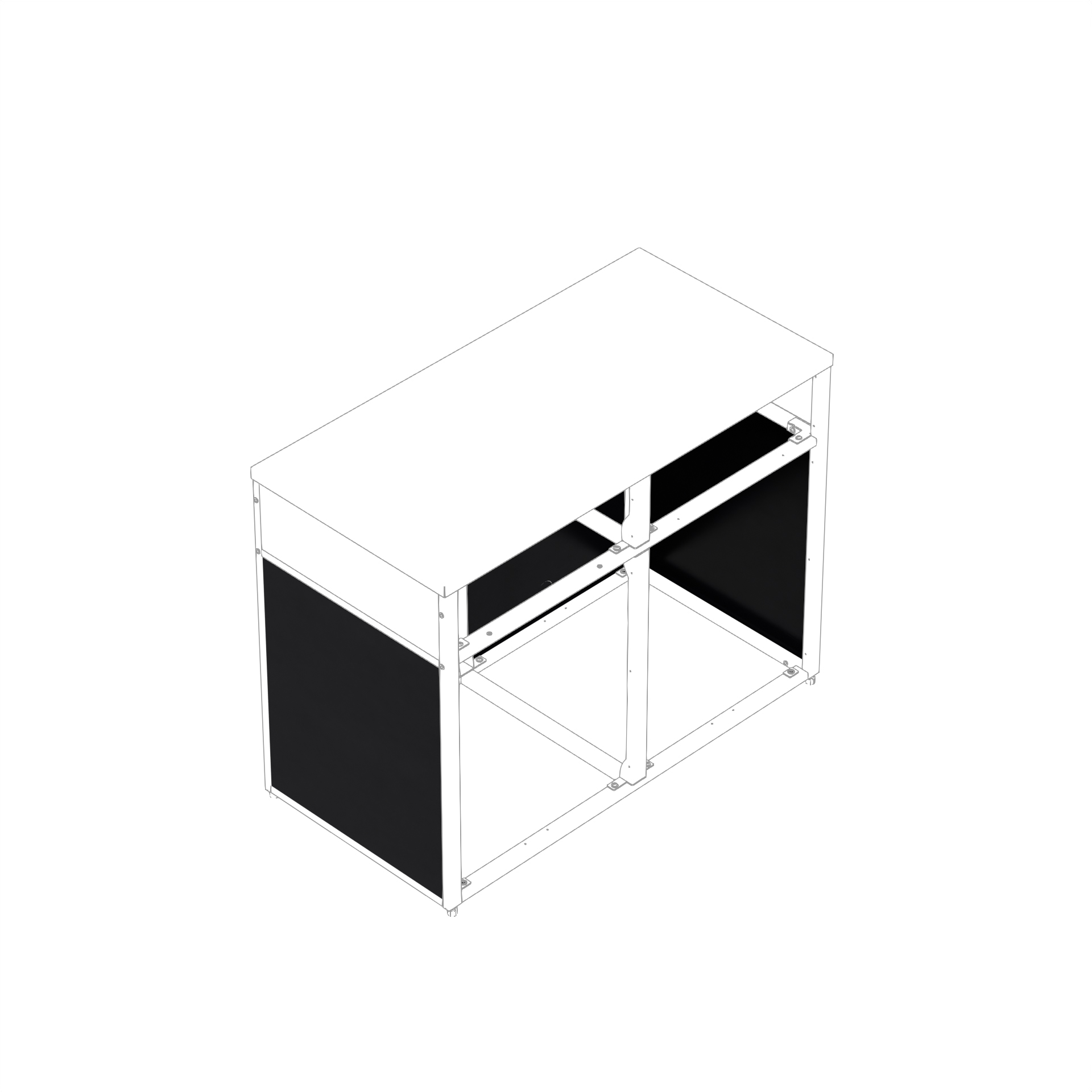 Täcksidor Skotte Kitchen 1208  Svart 4-Pack 650mm Till Utekök