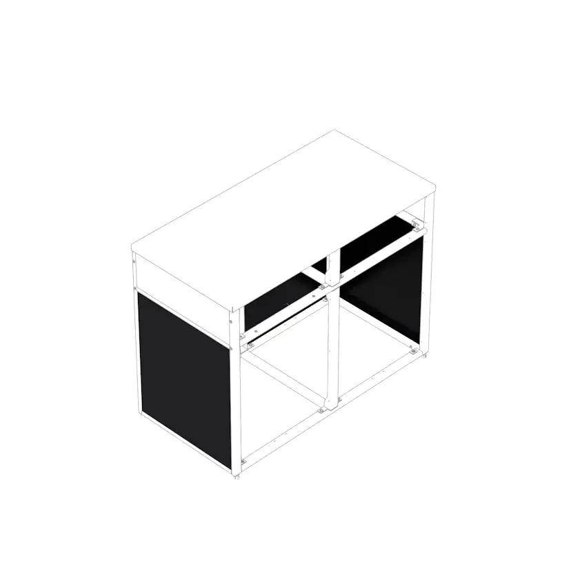 Täcksidor Skotte Kitchen 1208 Svart 4-Pack 650mm Till Utekök