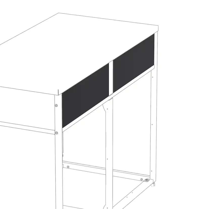 Frontpanel Skotte Kitchen 538 Svart 180 mm Till Utekök