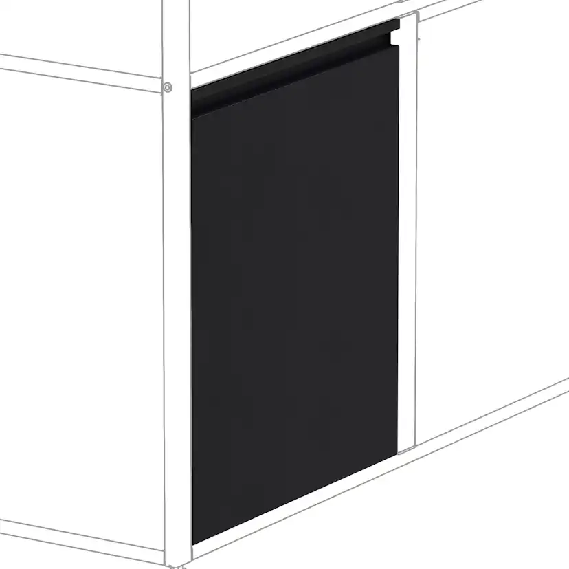 Dörr Skotte Kitchen 538 Svart 650 mm Till Utekök