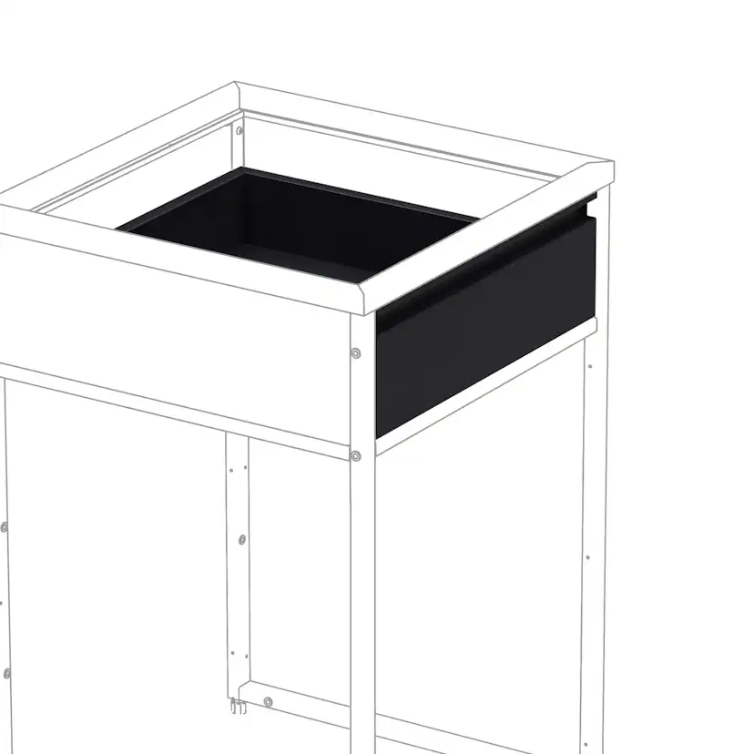 Låda Skotte Kitchen 538 Svart 180mm Till Utekök