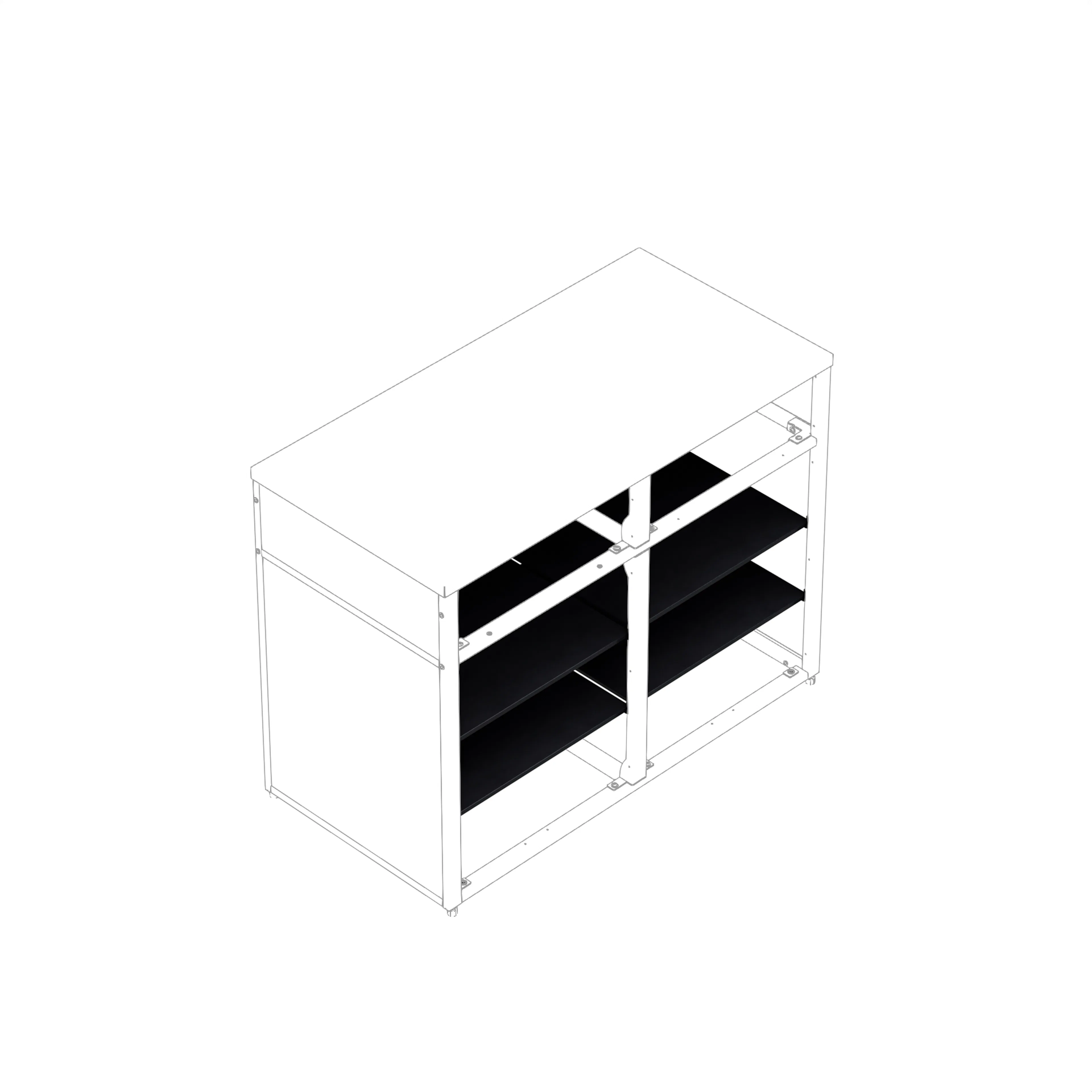 Hyllplan Skotte Kitchen 538  Svart 1 st Till Utekök