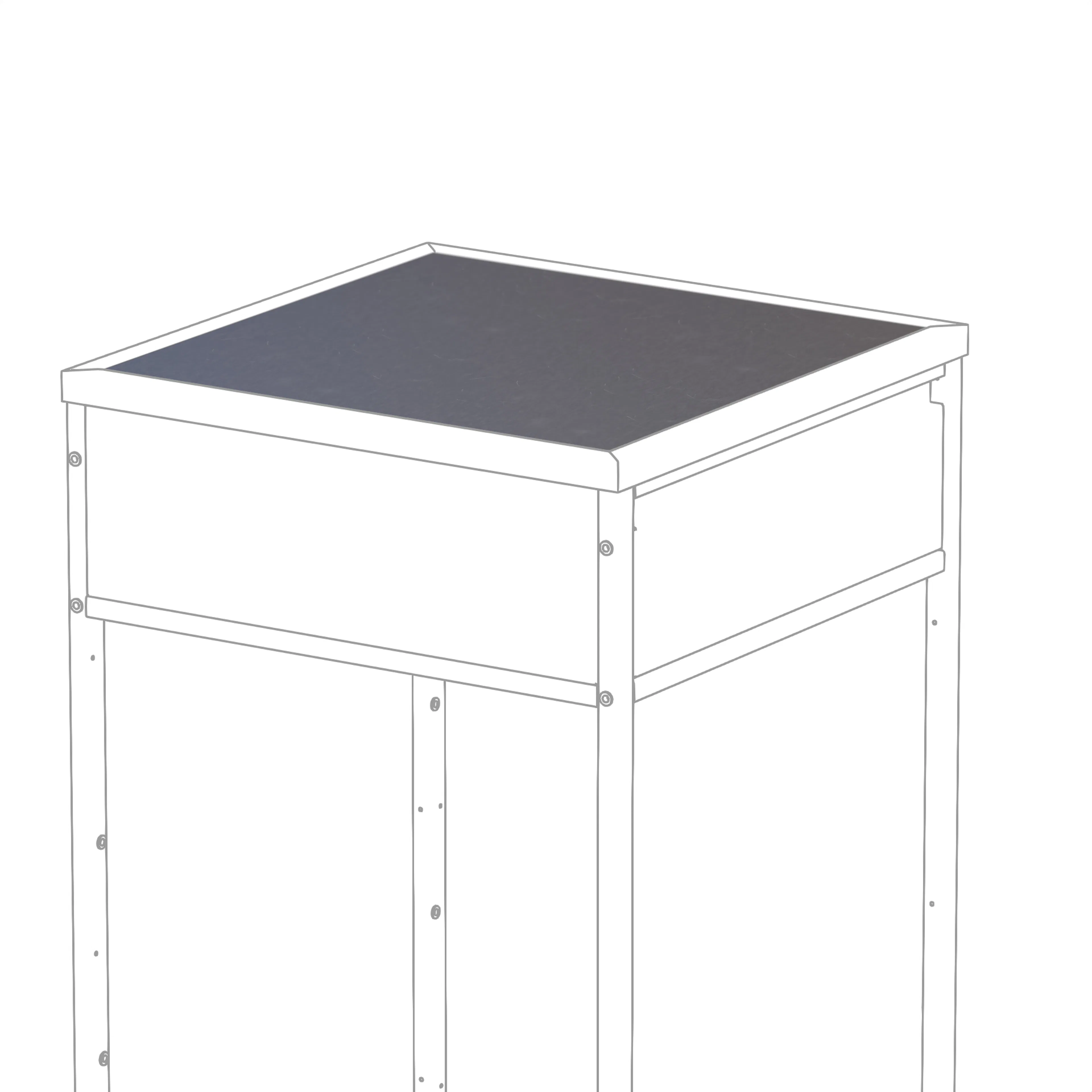 Täckskiva Skotte Kitchen 552 Rostfri För En Enhet Till Utekök