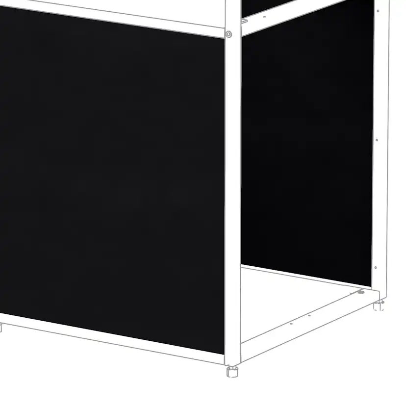 Täcksidor Skotte Kitchen 604 Svart 3-Pack 650 mm Till Utekök