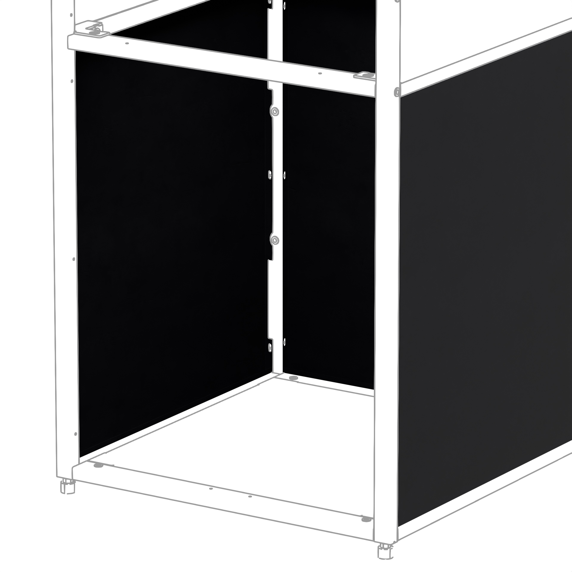 Täcksidor Skotte Kitchen 604 Svart 3-Pack 650 mm Till Utekök