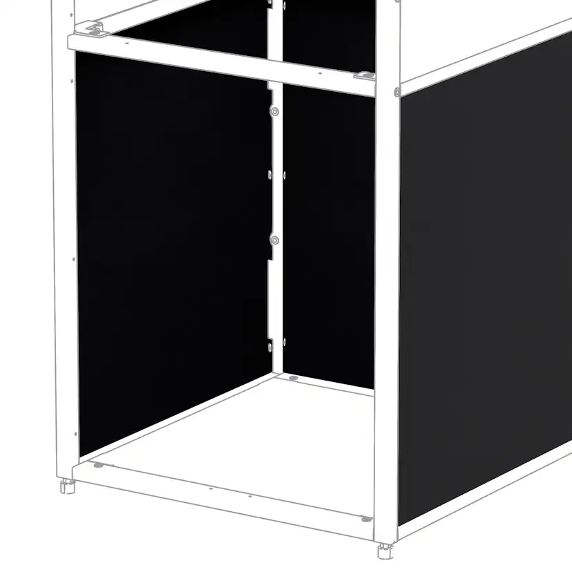 Täcksidor Skotte Kitchen 604 Svart 3-Pack 650 mm Till Utekök