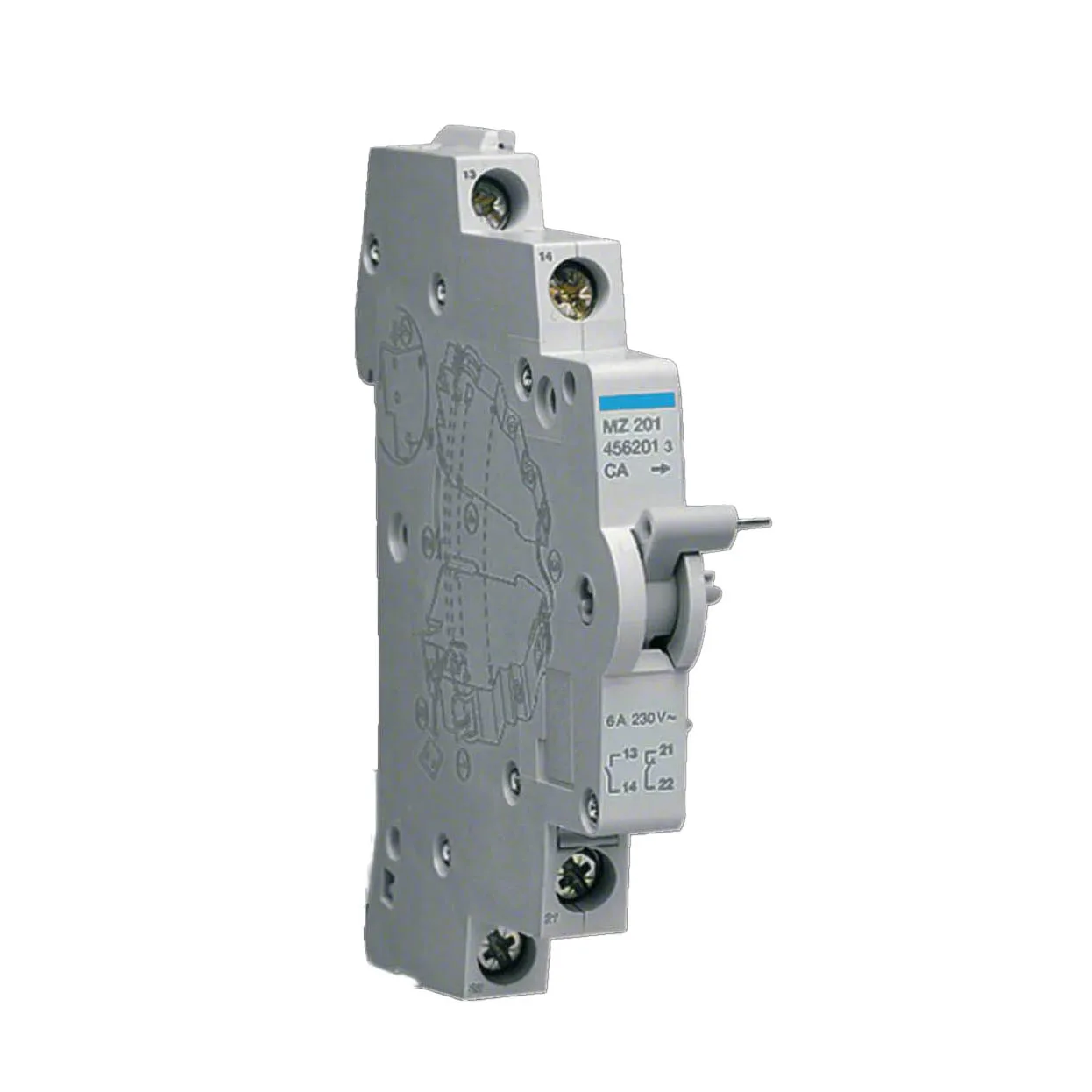 Hjälpkontakt för Dvärgbrytare Hager 1 Slutande + 1 Öppnande Kontakt 6 A 230 V AC