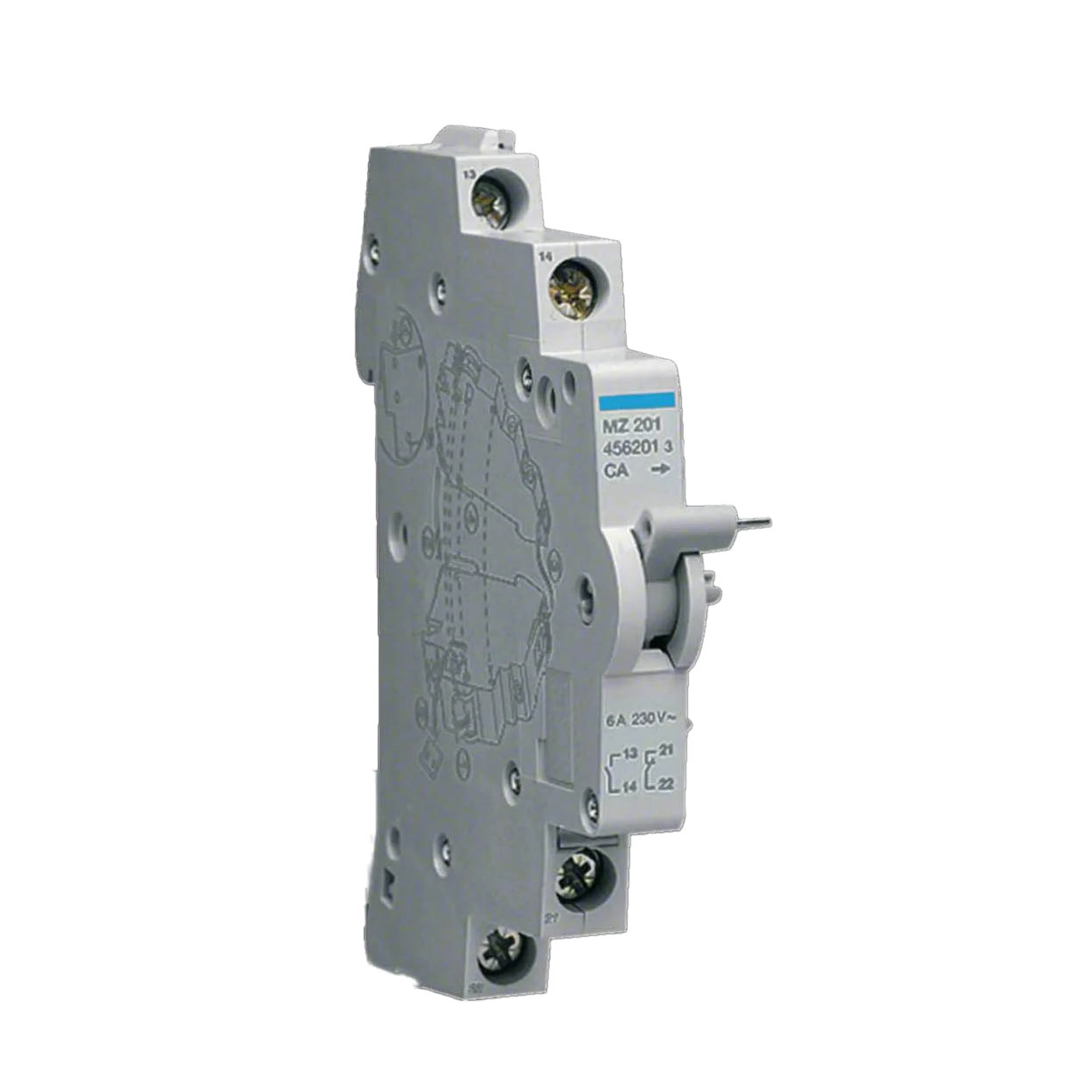 Hjälpkontakt för Dvärgbrytare Hager 1 Slutande + 1 Öppnande Kontakt 6 A 230 V AC