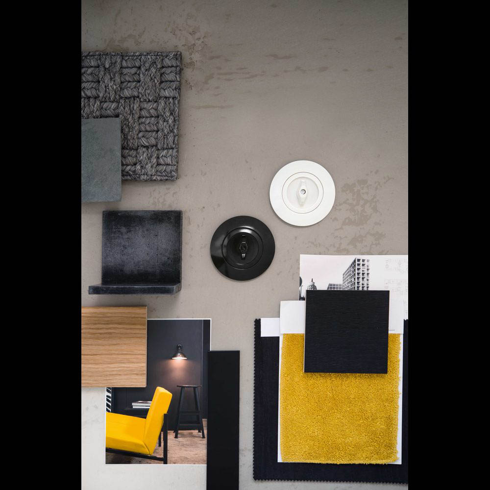 Centrumbricka Hager för Tryckknappar & Strömställare Serie 1930 Porslin