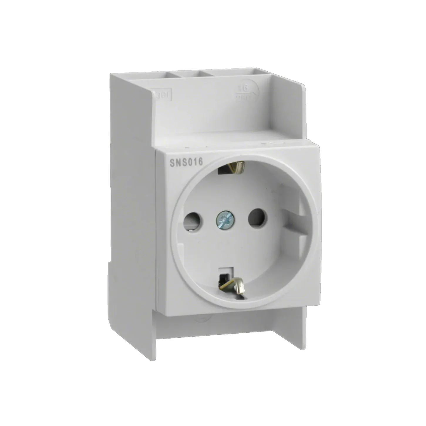 Vägguttag Hager Jordat 1-vägs 230 V 10/16 A för Normcentraler