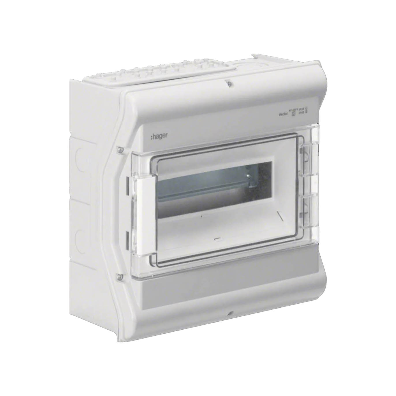 Plastkapsling Hager Vector Utanpåliggande för Inomhusmontering IP65