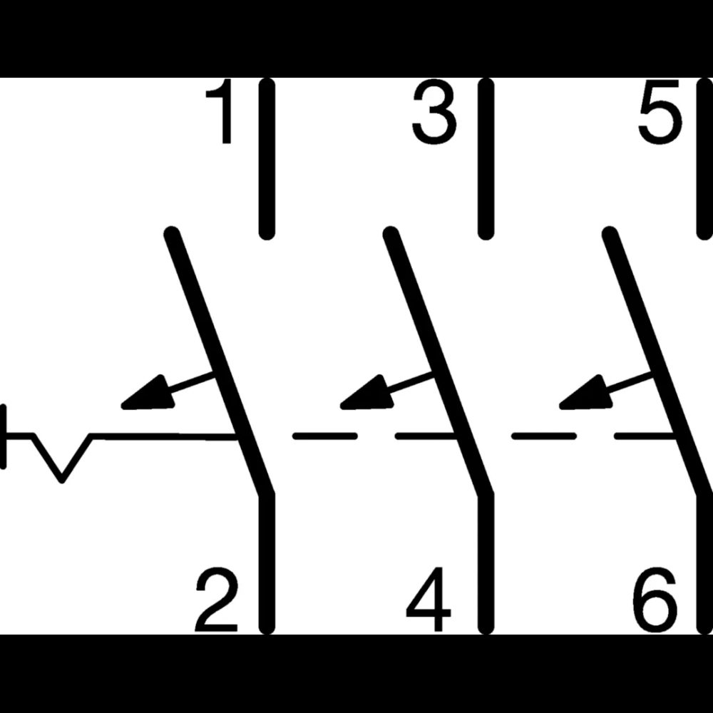 Dvärgbrytare Hager Skruvanslutning 3-polig med C-karakteristik Brytförmåga 6 kA