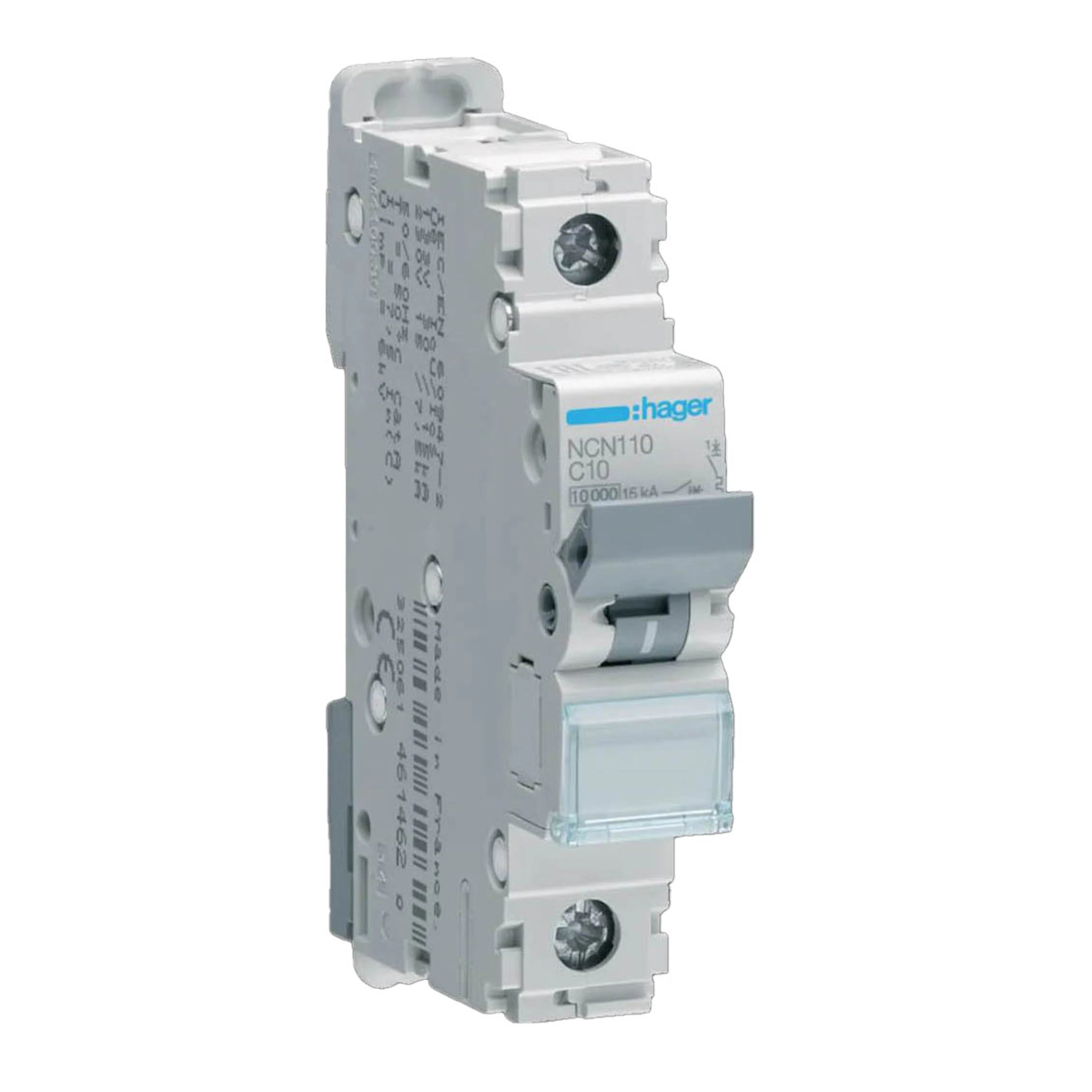 Dvärgbrytare Hager 1-polig med C-karakteristik Brytförmåga 10 kA