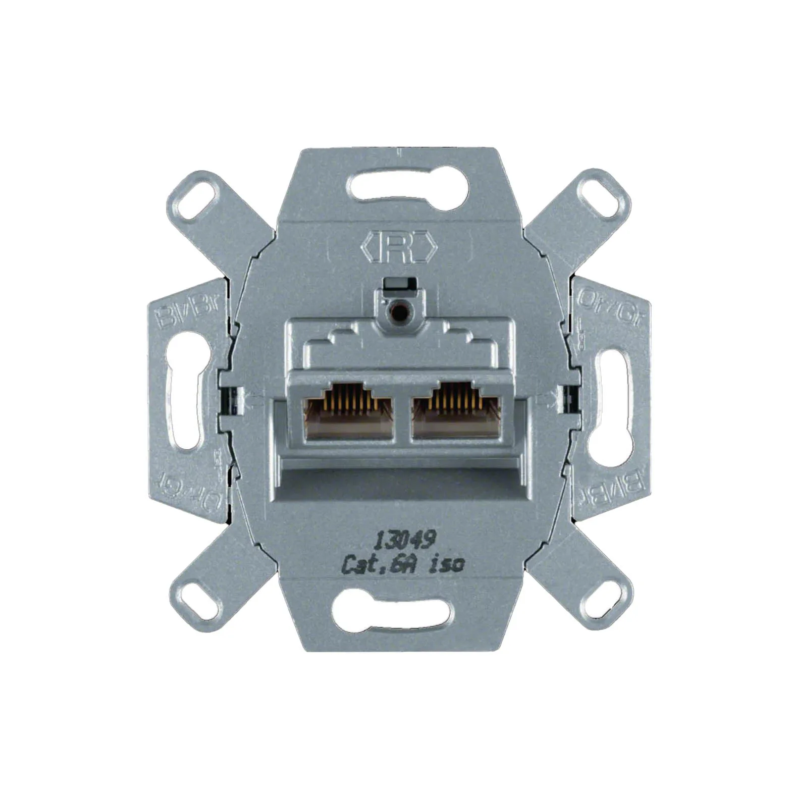Datauttag Hager Insats utan Klor 8-Polig Kategori 6e Skärmat PoE+ RJ11/RJ12/RJ45 S.1