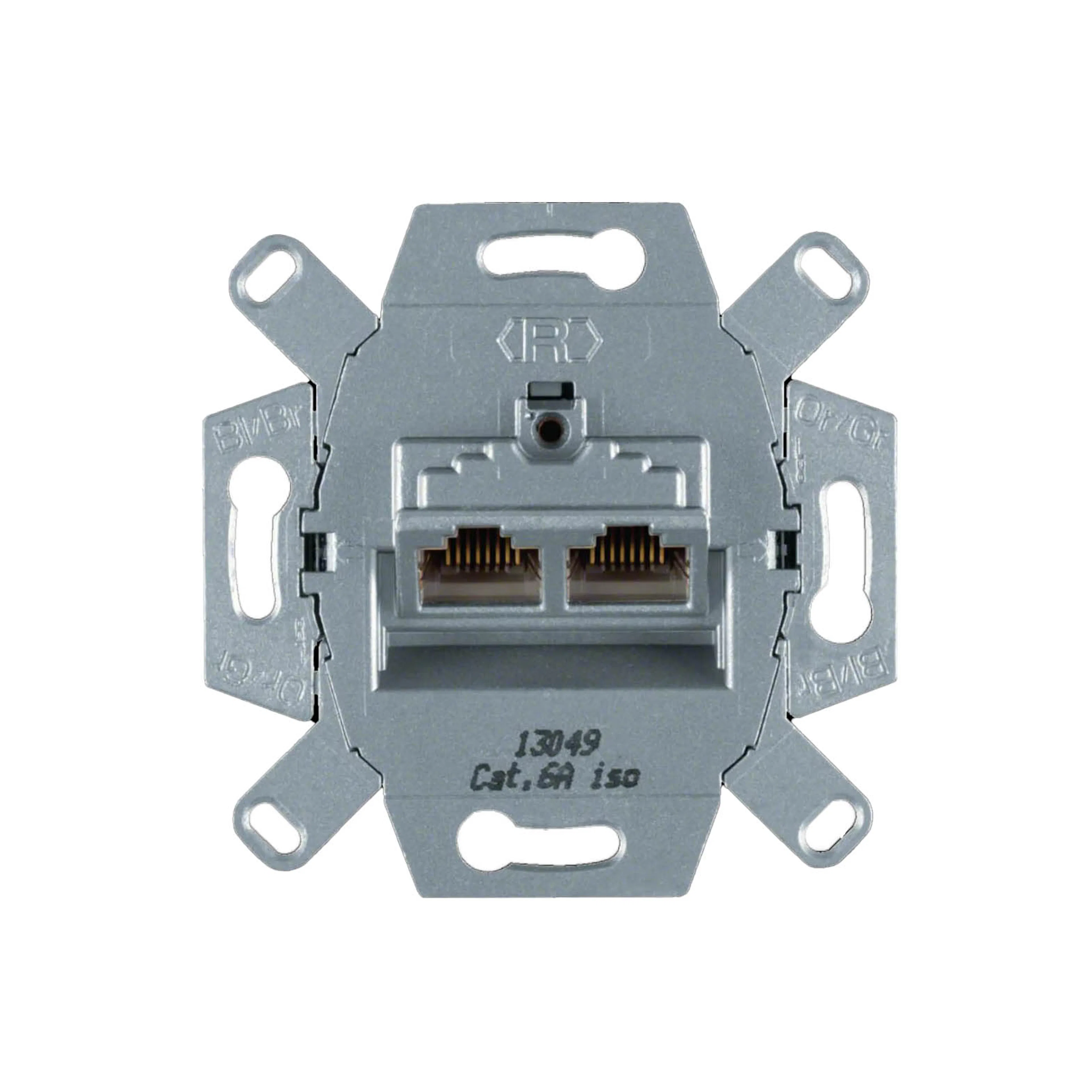 Datauttag Hager Insats utan Klor 8-Polig Kategori 6e Skärmat PoE+ RJ11/RJ12/RJ45 S.1