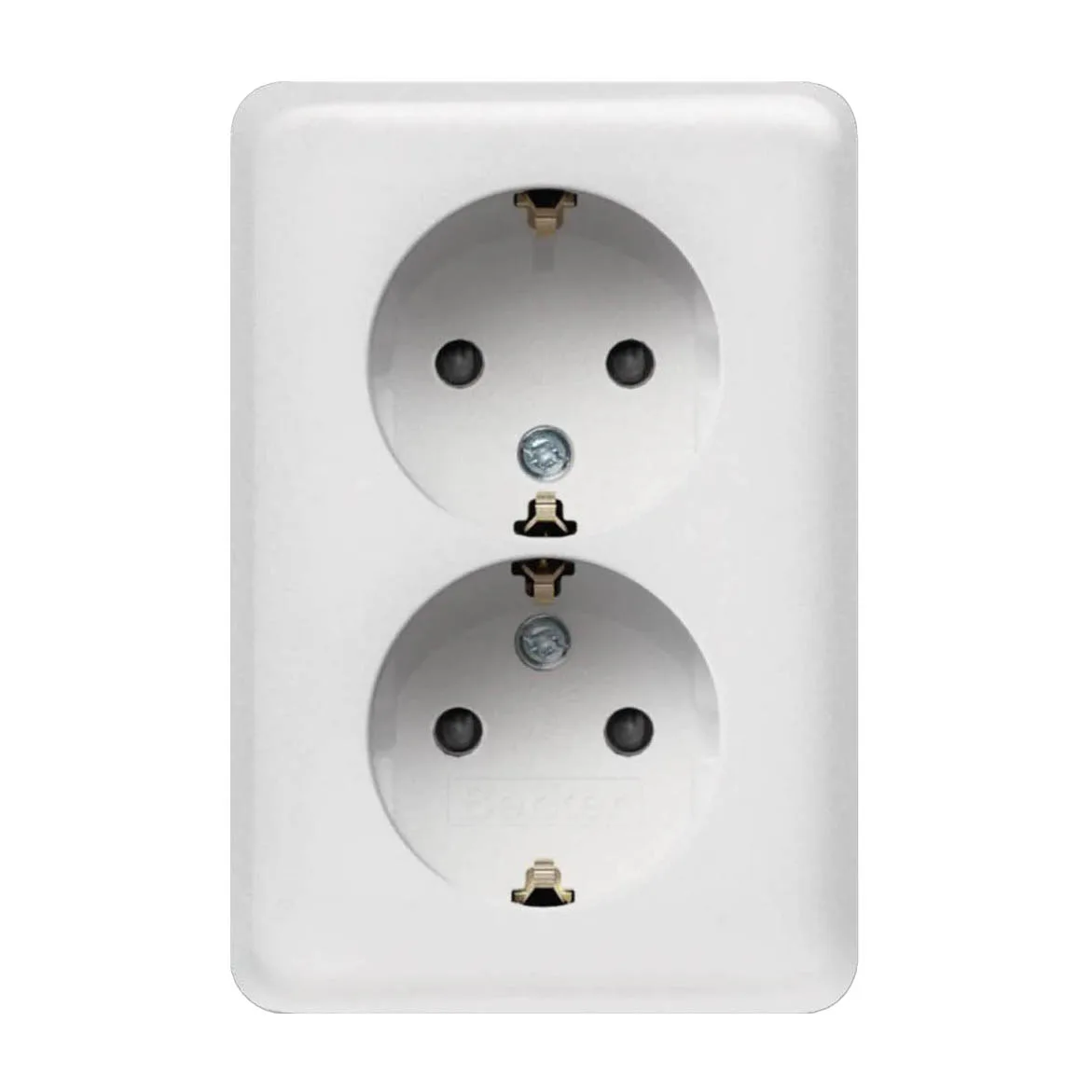 Vägguttag Hager Utanpåliggande Jordade Vit RAL 9010