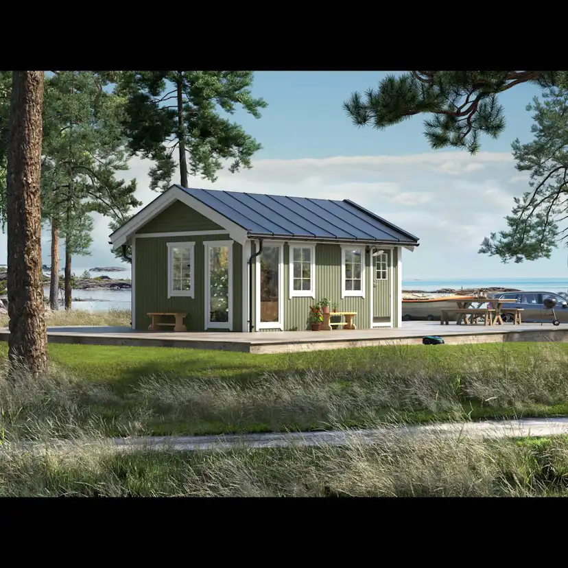 Attefallare Trähuset Wilma 25 kvm